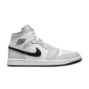 Wmns Air Jordan 1 Mid Gray Fog Sneakers White BQ6472 015