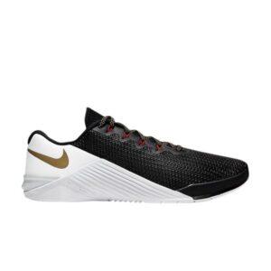 Sneakers Wmns Nike Metcon 5 Black Metallic Gold Grey AO2982 076