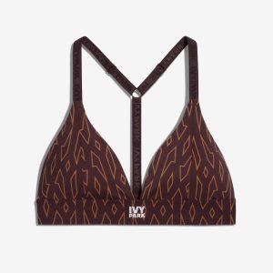 adidas Ivy Park Low-Support Triangle Bra Wild Brown/Night Red Sports Top Grey 335714