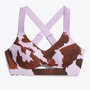 adidas Ivy Park Sports Top Medium-Support Cow-Print Cutout Bra AOP Cow Hide/Purple Glow AOP Cow Hide/Purple Glow 334836