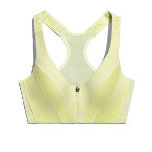 adidas Ivy Park Medium Support Zip Bra Yellow Tint Sports Top White 335703