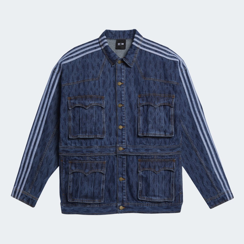 adidas Ivy Park Monogram Denim Denim Track Jacket (All Gender) Dark Denim Dark Denim 333029