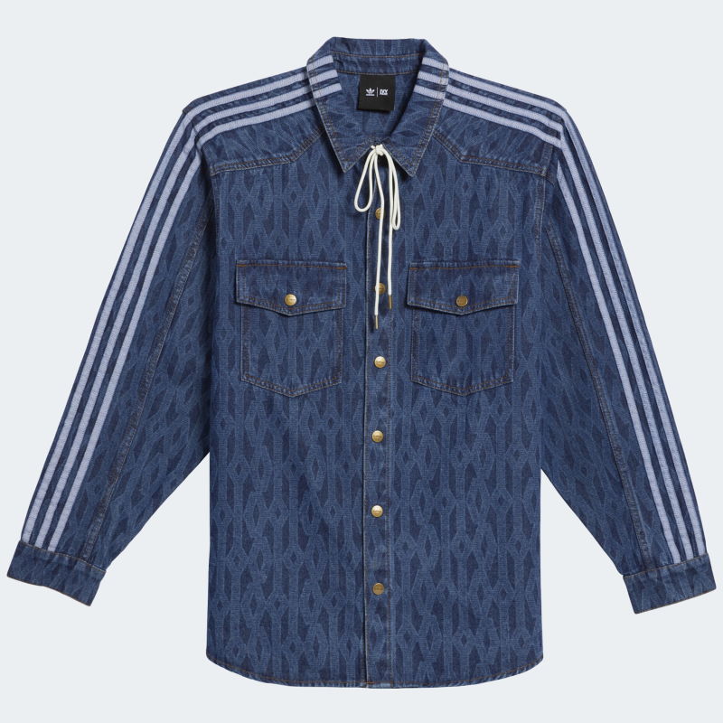 adidas Ivy Park Monogram Denim Shirt (All Gender) Dark Denim Dark Denim 333010