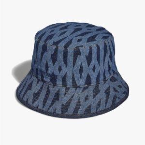 Panama adidas Ivy Park Reversible Monogram Bucket Hat Dark Blue Yellow 330338