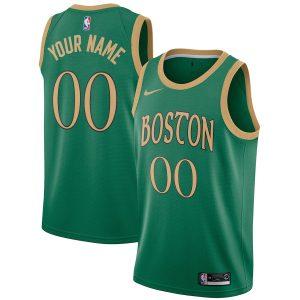 2021-22 Boston Celtics Nike City Edition Swingman Jersey Custom Basketball Jersey Green 330004