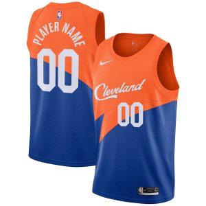 2021-22 Cleveland Cavaliers Nike City Edition Swingman Jersey – Custom Blue Orange Gold 330302