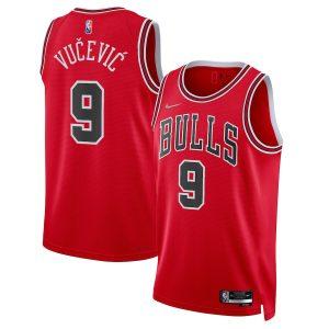 2021-22 Chicago Bulls #9 Nikola Vucevic 75th Anniversary Edition Swingman Jersey – Red Red 330182