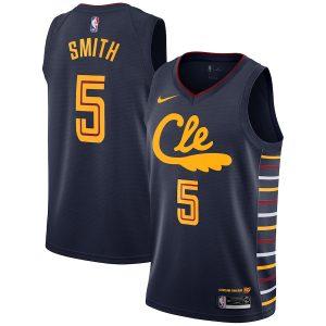 2021-22 Cleveland Cavaliers Basketball Jersey #5 J.R Smith City Edition Swingman Jersey Navy 330222