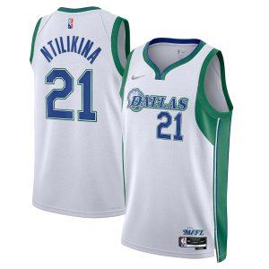 Basketball Jersey 2021-22 Dallas Mavericks #21 Frank Ntilikina City Edition Swingman Jersey White 330543