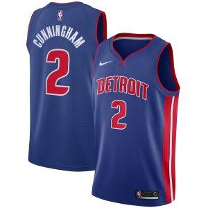 2021-22 Detroit Pistons #2 Cade Cunningham Swingman Jersey – Blue Blue 330603