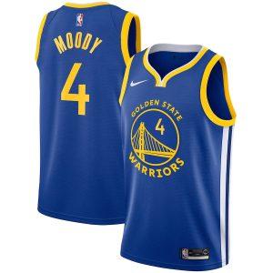 2021-22 Golden State Warriors Basketball Jersey #4 Moses Moody Swingman Jersey – Royal Icon Edition Royal 330653