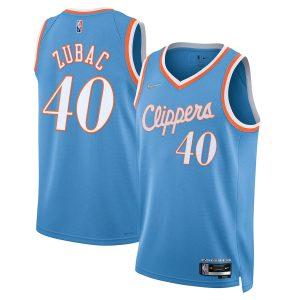 2021-22 Los Angeles Clippers Basketball Jersey #40 Ivica Zubac City Edition Swingman Jersey Blue Blue 330774