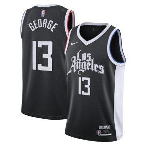 Basketball Jersey 2021-22 Los Angeles Clippers #13 Paul George City Edition Swingman Jersey Black Black 330794