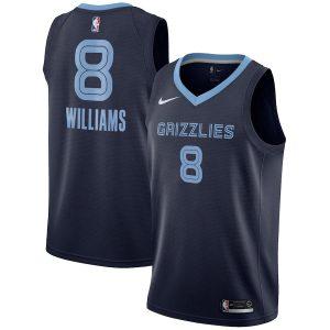 2021-22 Memphis Grizzlies #8 Zaire Williams Swingman Jersey – Navy Icon Edition Navy 331080