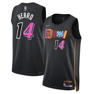 Basketball Jersey 2021-22 Miami Heat #14 Tyler Herro City Edition Swingman Jersey Black 331130