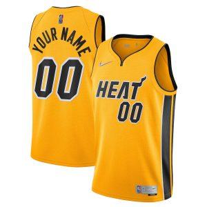 2021-22 Miami Heat Nike Earned Edition Swingman Jersey – Custom Yellow 331170