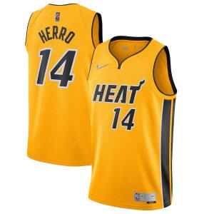 Basketball Jersey 2021-22 Miami Heat #14 Tyler Herro Earned Edition Swingman Jersey Pink 331250