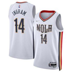 2021-22 New Orleans Pelicans #14 Brandon Ingram City Edition Swingman Jersey White 331402