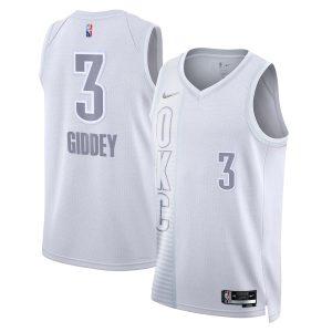 Basketball Jersey 2021-22 Oklahoma City Thunder #3 Josh Giddey City Edition Swingman Jersey White 331496