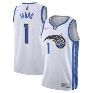 2021-22 Orlando Magic #1 Jonathan Isaac Earned Edition Swingman Jersey White 331536