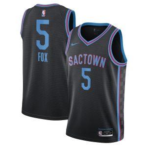 2021-22 Sacramento Kings #5 De'Aaron Fox City Edition Swingman Jersey - Black Black 332002