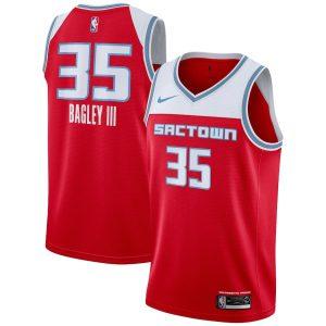 2021-22 Sacramento Kings Basketball Jersey #35 Marvin Bagley III City Edition Swingman Jersey Red 331932