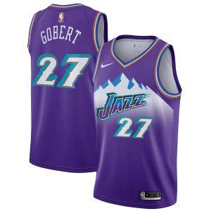 Basketball Jersey 2021-22 Utah Jazz #27 Rudy Gobert Classic Edition Swingman Jersey Purple 332113