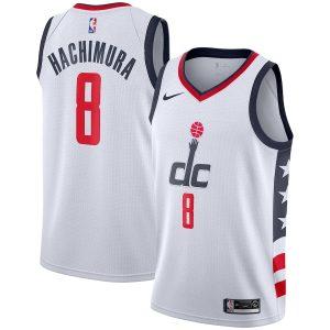 2021-22 Washington Wizards Basketball Jersey #8 Rui Hachimura City Edition Swingman Jersey White 332195