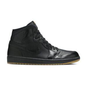 Air Jordan 1 Retro Gum Bottom Sneakers Black 555088 020