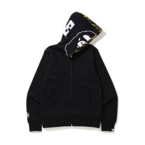 BAPE 1st Camo 2nd Ape Full Zip Hoodie Black Black 346781