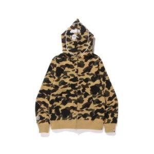 BAPE 1st Camo Ape Full Zip Hoodie Yellow Yellow 348022