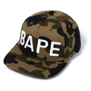 Baseball Cap BAPE 1st Camo Bape Snap Back Cap Green Green 348329