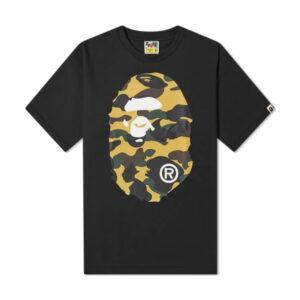 BAPE 1st Camo Big Ape Head Tee Black/Yellow Black/Yellow 348685