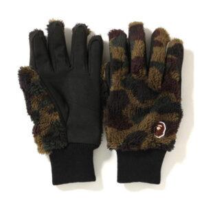 BAPE 1st Camo Boa Gloves Green Green 348698