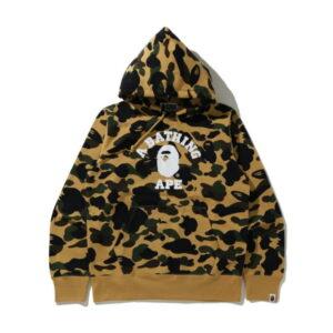 BAPE 1st Camo College Pullover Hoodie (SS21) Yellow Yellow 350228