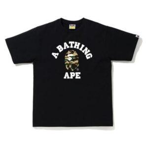 BAPE 1st Camo College T-Shirt (SS20) Black/Yellow Blue 351008