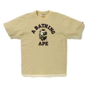 BAPE 1st Camo College Tee Beige/Yellow Beige/Yellow 353966