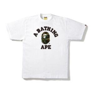 BAPE 1st Camo College Tee White/Olive Drab White/Olive 353760