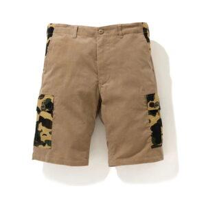 Sports shorts BAPE 1st Camo Corduroy Wide 6Pocket Shorts Beige Beige 354056