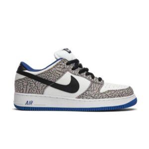 Supreme x Nike Dunk Low Pro SB x Air Force 1 White Cement 304292 001 AF1