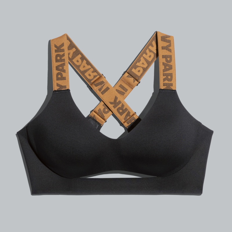 adidas Ivy Park Cutout Medium Support Bra Sports Top Black Black 352811