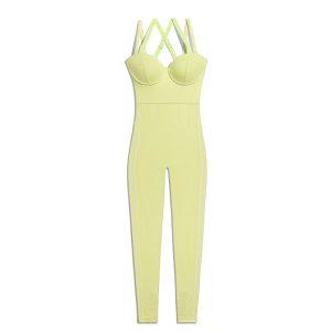 adidas Ivy Park Knit Catsuit Yellow Tint Grey 344834