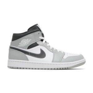 Air Jordan 1 Mid Light Smoke Gray White 554724 078