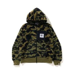 BAPE 1St Camo Full Zip Hoodie Jacket Green Green 361416