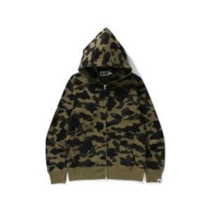 BAPE 1st Camo Full Zip Hoodie Green Green 357169