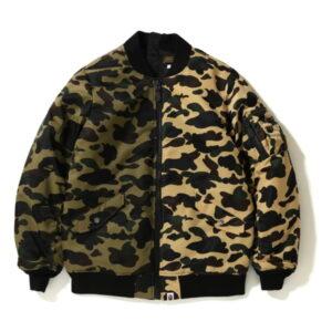 Jacket BAPE 1st Camo Half MA-1 Yellow/Green Yellow/Green 361444