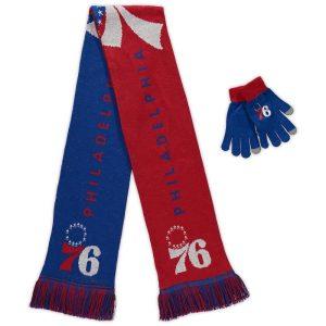 Scarf FOCO Philadelphia 76ers Glove & Scarf Combo Set Black 3929010