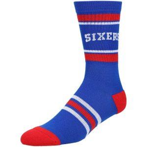 Men's Philadelphia 76ers Stripe Team Crew Socks Grey 3813021