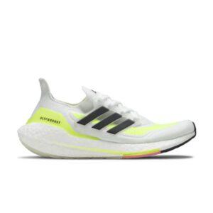 adidas UltraBoost 21 White Solar Yellow FY0377