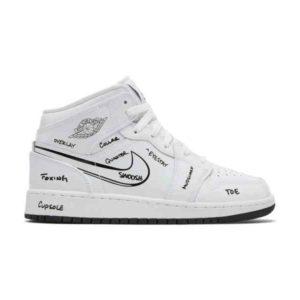 Air Jordan 1 Mid GS Schematic Sneakers DQ1864 100